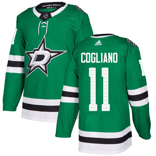 Adidas Dallas Stars 11 Andrew Cogliano Green Home Authentic Youth Stitched NHL Jersey